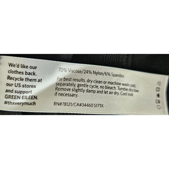 Eileen Fisher Woman Size LP Black Knit One Button Blazer Slash Pockets Designer - Picture 7 of 8